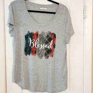 Gray Blessed Tee